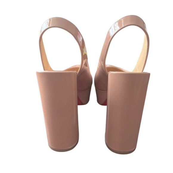 Christian Louboutin Movida Sling 130 Nude Pumps - Size 37.5 - Picture 5 of 14